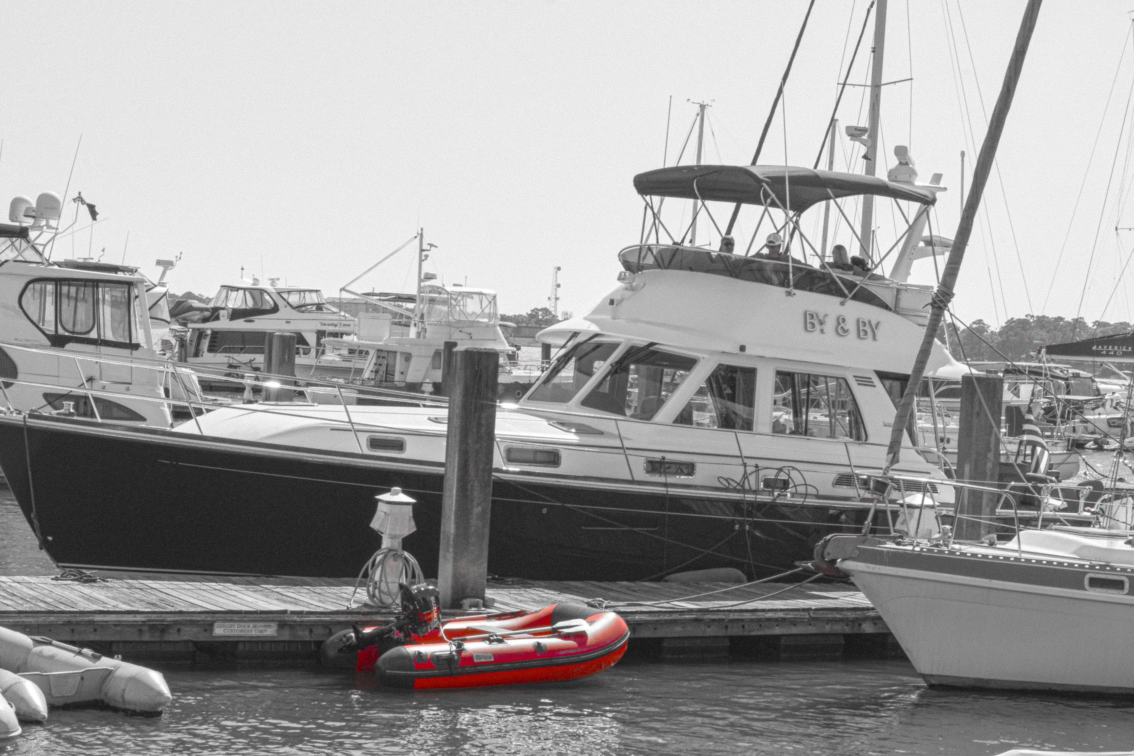Red little boat